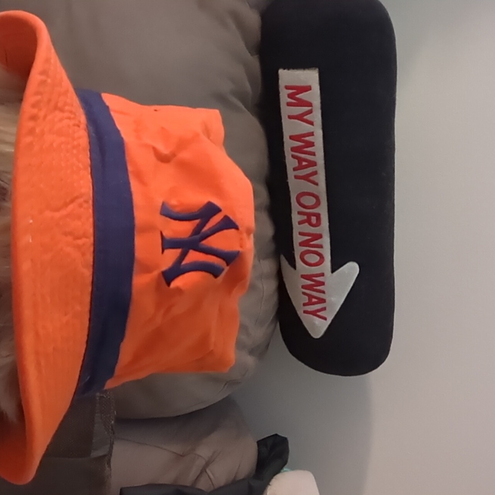 Vintage. Orange New York Yankees hat size M over 24yr old - Picture 1 of 3